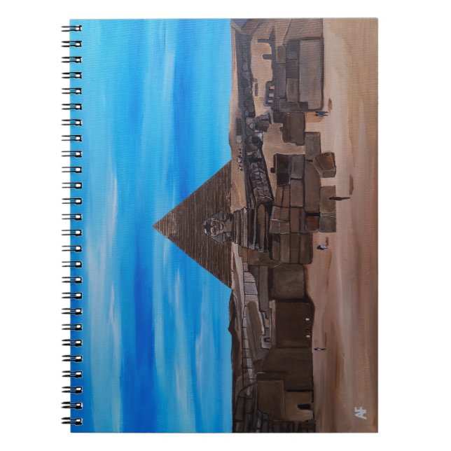 Die Große Sphinx und die Pyramide von Khafre Notizblock (Vorderseite)