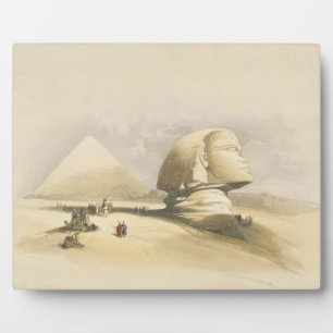 Die Große Sphinx und die Pyramiden von Gizeh, aus  Fotoplatte