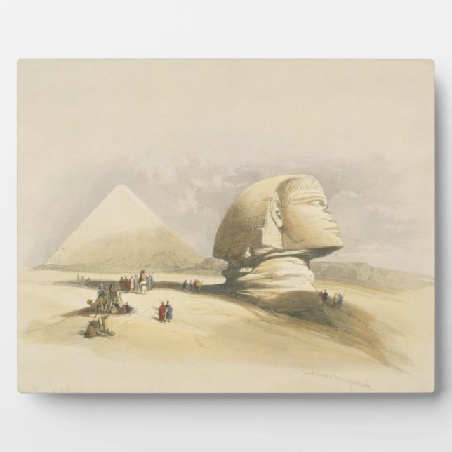 Die Große Sphinx und die Pyramiden von Gizeh, aus  Fotoplatte (Vorderseite)