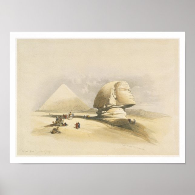 Die Große Sphinx und die Pyramiden von Gizeh, aus  Poster (Vorne)