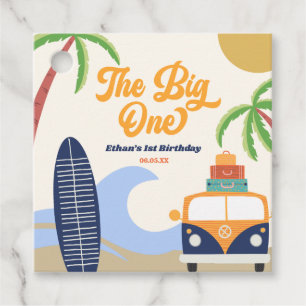 Die große Strand-Surf-1.-Geburtstagsfeier Geschenkanhänger