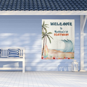Die große Strand-Surf-Geburtstagsfeier Wandteppich