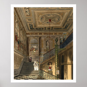Die große Treppe im Kensington Palace von Pyne Poster