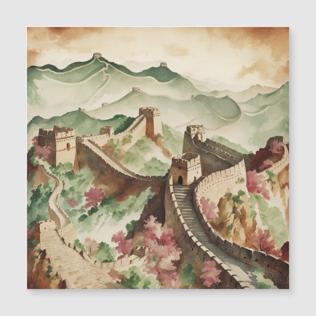 Die große Wand der China Vintag Magnetkarte (Vorderseite)