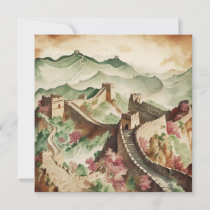 Die große Wand der China Vintage Flachkarte