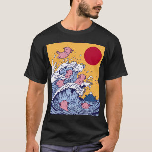 Die große Welle der Axolotls T-Shirt