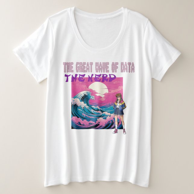 Die große Welle der Daten Größe T-Shirt (Design vorne)