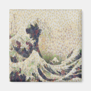 Die große Welle der Honeydew Melon Kunsthandwerk Magnet
