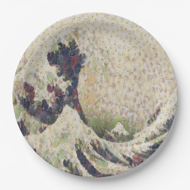 Die große Welle der Honeydew Melon Kunsthandwerk Pappteller (Vorderseite)