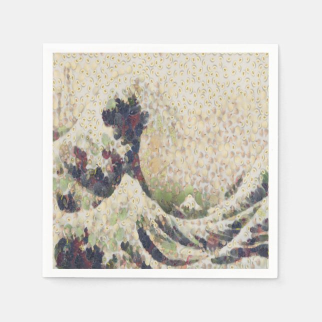 Die große Welle der Honeydew Melon Kunsthandwerk Serviette (Vorderseite)