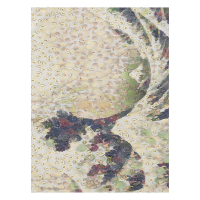 Die große Welle der Honeydew Melon Kunsthandwerk Tischdecke (Vorderseite)