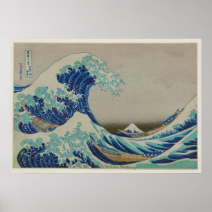Die große Welle der japanischen Holzschnitt-Kunst  Poster