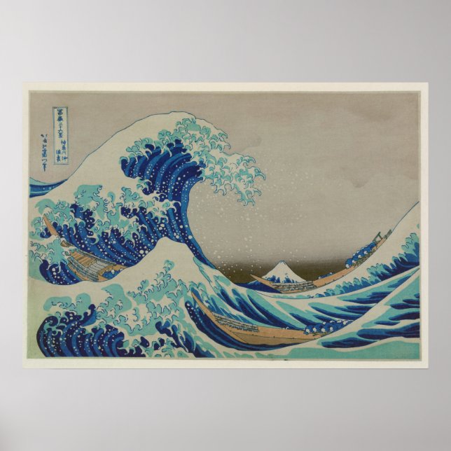 Die große Welle der japanischen Holzschnitt-Kunst  Poster (Vorne)