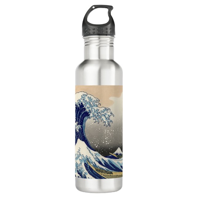 Die große Welle der japanischen Kunst von Kanagawa Trinkflasche (Vorderseite)