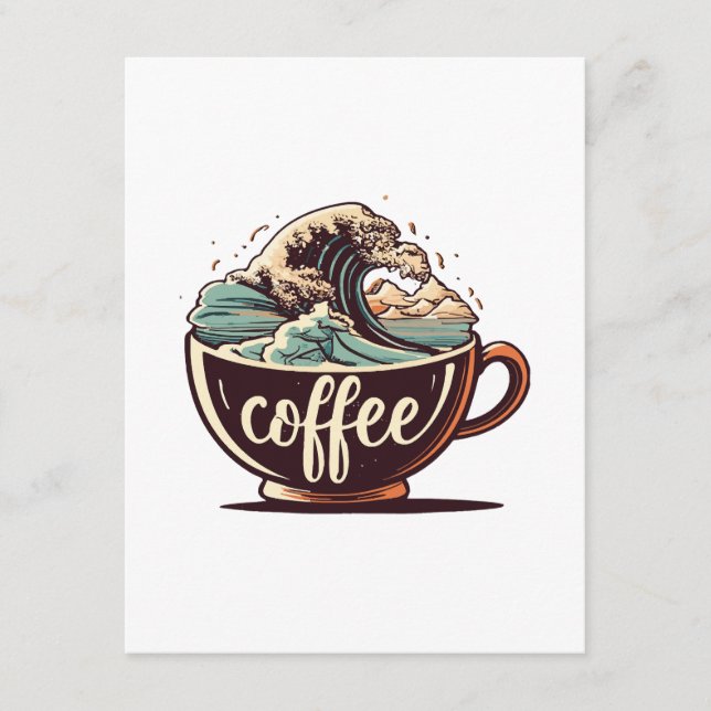 Die große Welle des Kaffees Begleitkarte (Vorderseite)