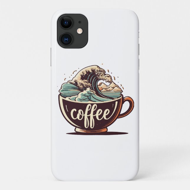 Die große Welle des Kaffees Case-Mate iPhone Hülle (Rückseite)
