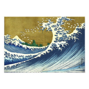 Die große Welle Farbe Hokusai Fotodruck