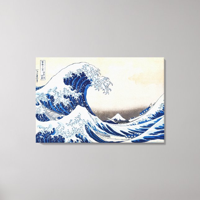 Die Große Welle in Kanagawa von Katsushika Hokusai Leinwanddruck (Vorderseite)