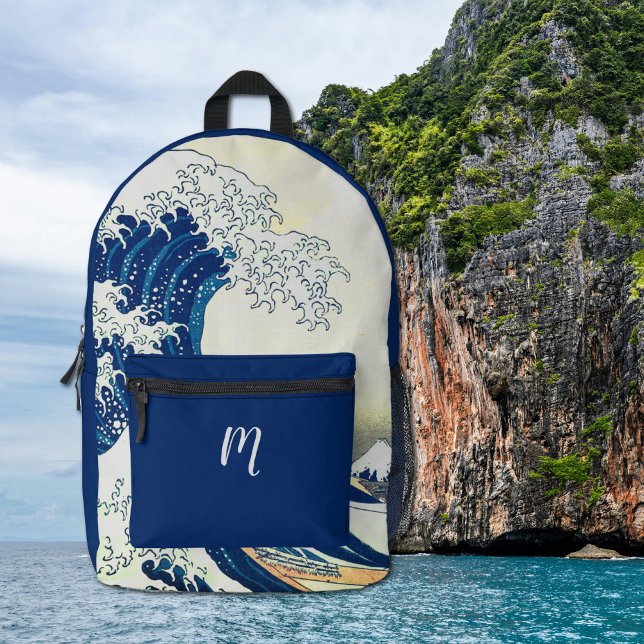 Die große Welle - japanische Kunst Bedruckter Rucksack (Von Creator hochgeladen)