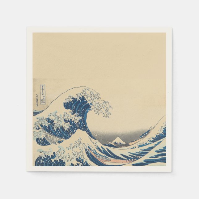 Die große Welle - japanische Kunst Serviette (Vorderseite)