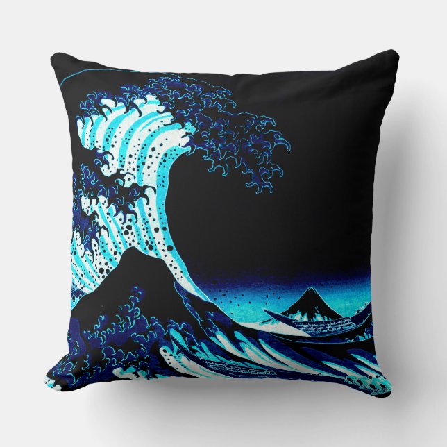 Die große Welle Kissen (Vorderseite)