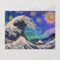Die große Welle starrt Nacht