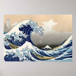 Die Große Welle von Hokusai in Kanagawa Poster