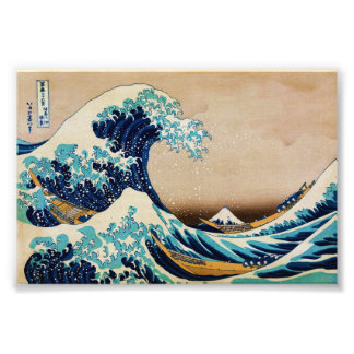 Die Große Welle von Hokusai japanischen Foto Print