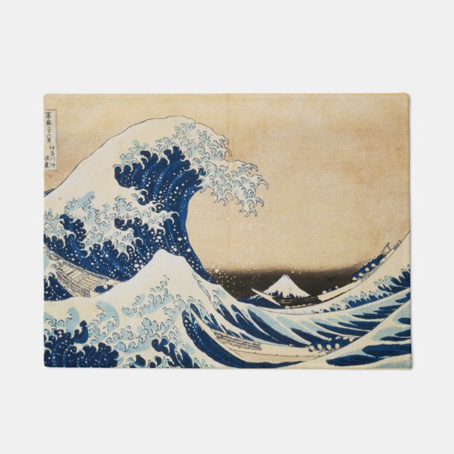 Die große Welle von Hokusai vor Kanagawa Fußmatte (Vorderseite)