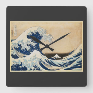 Die große Welle von Hokusai vor Kanagawa Quadratische Wanduhr
