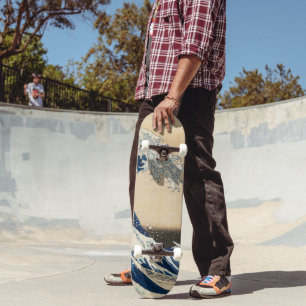 Die große Welle von Hokusai vor Kanagawa Skateboard