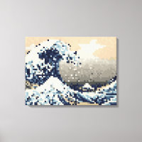 Die große Welle von Kanagawa 8 Bit Pixel Art