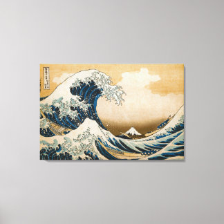 Die große Welle von Kanagawa durch Katsushika Hoku Leinwanddruck