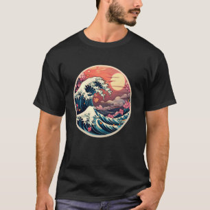 Die große Welle von Kanagawa Japan Art Sunset Cher T-Shirt