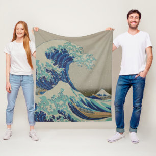 Die große Welle von Kanagawa-Japaner Woodblock Fleecedecke