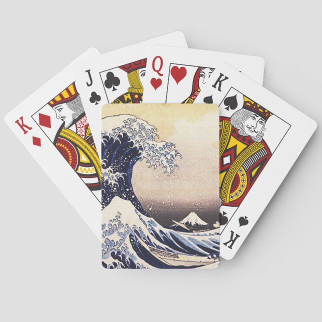 Die große Welle von Kanagawa Vintager japanischer  Spielkarten (Rückseite)