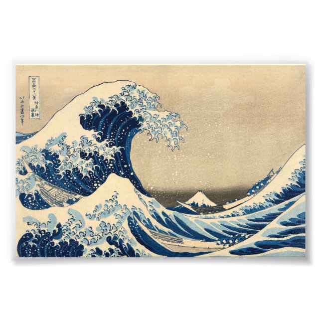 Die große Welle von Katsushika Hokusai Fotodruck (Vorne)