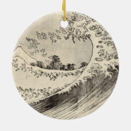 Die große Welle (von Katsushika Hokusai) Keramik Ornament
