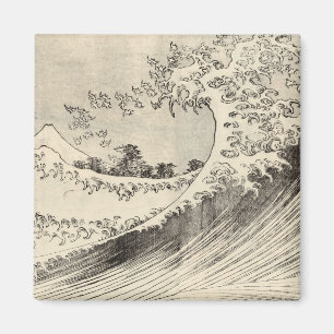 Die große Welle (von Katsushika Hokusai) Magnet
