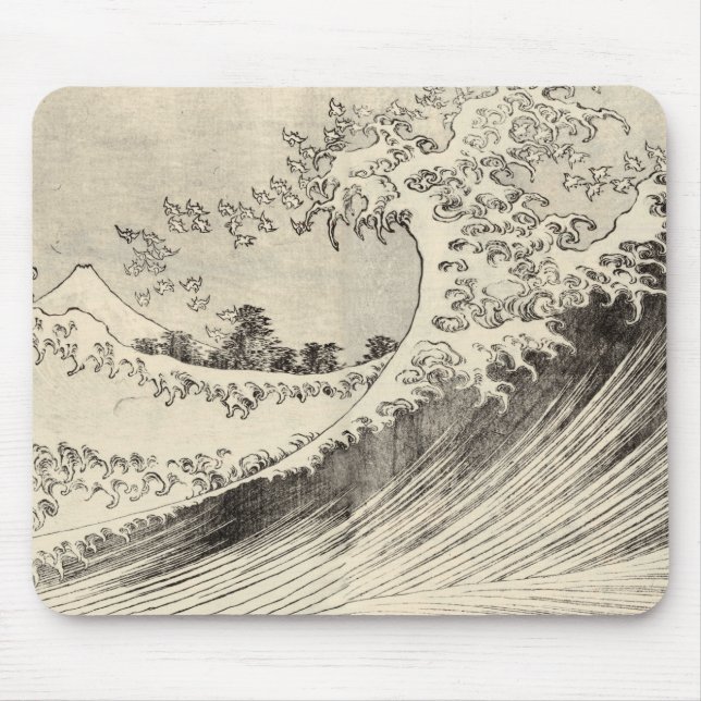 Die große Welle (von Katsushika Hokusai) Mousepad (Vorne)