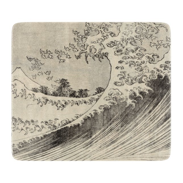 Die große Welle (von Katsushika Hokusai) Schneidebrett (Vorderseite)