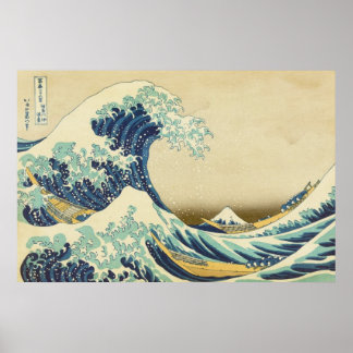 Die große Welle vor der Küste Kanagawas Poster