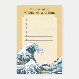 Die große Welle vor der Personalisierten Checklist Post-it Klebezettel
