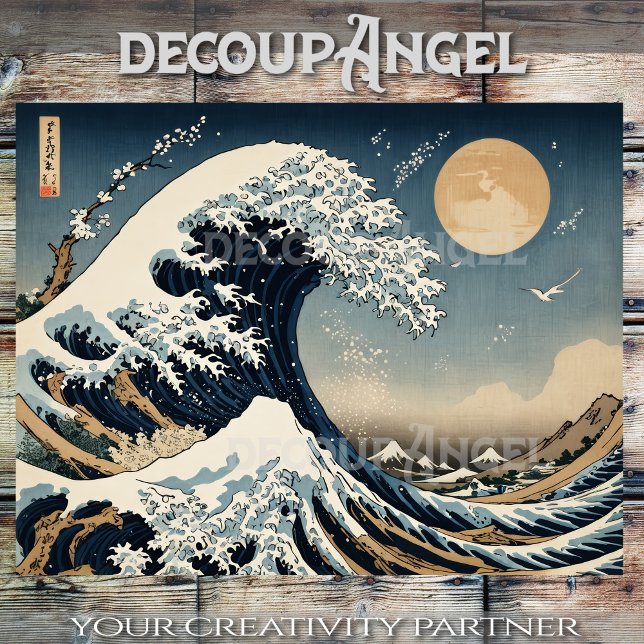 Die große Welle vor Kanagawa #1 - Decoupage- Seidenpapier (Von Creator hochgeladen)