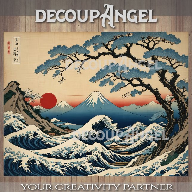 Die große Welle vor Kanagawa #2 - Decoupage- Seidenpapier (Von Creator hochgeladen)