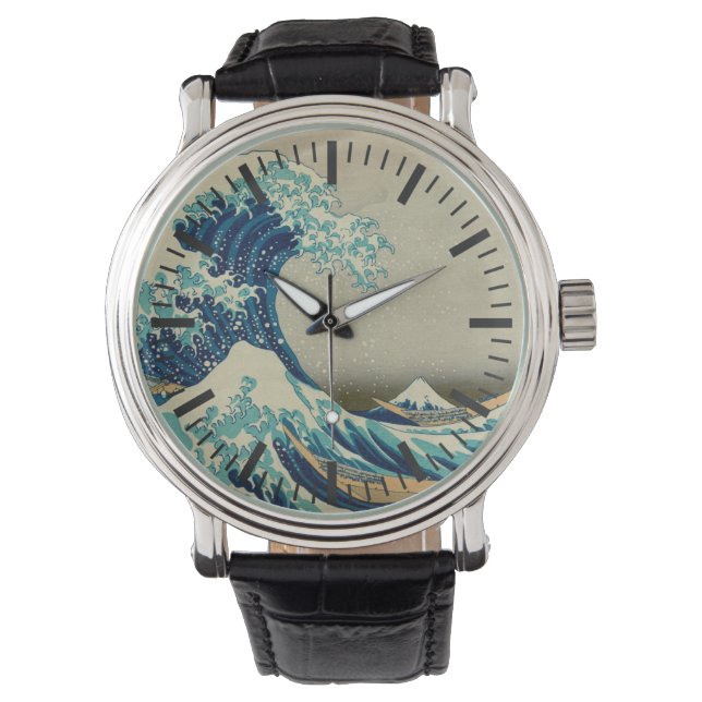 Die große Welle vor Kanagawa Armbanduhr (Vorderseite)