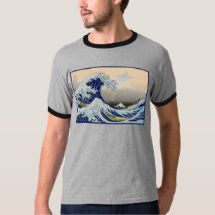 Die große Welle vor Kanagawa & Berg Fuji Japanisch T-Shirt