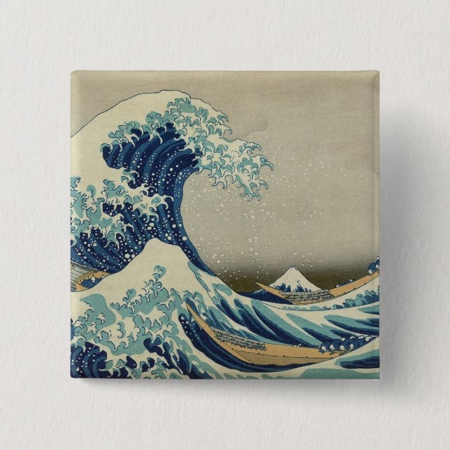 Die große Welle vor Kanagawa Button (Vorderseite)