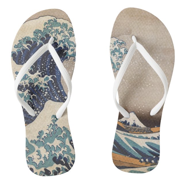 Die große Welle vor Kanagawa Flip Flops (Fußbett)