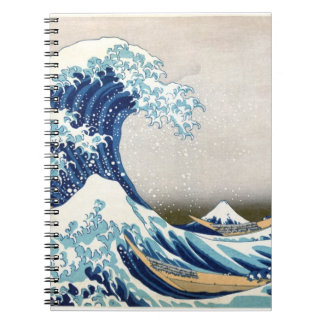 Die große Welle vor Kanagawa Hokusai Fine Art Notizblock